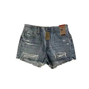Levi's 501 Original High Rise Jean Denim Button Fly Shorts Light Wash Women’s